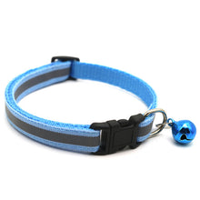 Load image into Gallery viewer, Reflective Charm and Bell Cat Collar Safety Elastic Adjustable with Soft Velvet Material 12 colors pet Product small dog collar