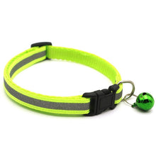 Load image into Gallery viewer, Reflective Charm and Bell Cat Collar Safety Elastic Adjustable with Soft Velvet Material 12 colors pet Product small dog collar