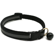 Load image into Gallery viewer, Reflective Charm and Bell Cat Collar Safety Elastic Adjustable with Soft Velvet Material 12 colors pet Product small dog collar