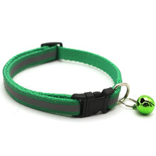 Load image into Gallery viewer, Reflective Charm and Bell Cat Collar Safety Elastic Adjustable with Soft Velvet Material 12 colors pet Product small dog collar