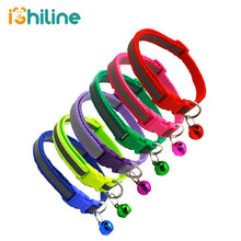 Load image into Gallery viewer, Adjustable 1.0 Nylon Dog Collars Pet Collars With Bells Charm Necklace Collar For Little Dogs Cat Collars Pet Supplies Hot Sale