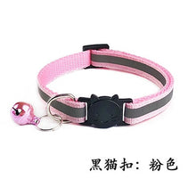 Load image into Gallery viewer, Reflective Breakaway Cat Collar Adjustable Small Pets Puppy Dog Kitten Cat Nylon Collar with Bell 12 Color Neck 19-32cm 1.0cm