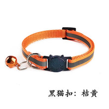 Load image into Gallery viewer, Reflective Breakaway Cat Collar Adjustable Small Pets Puppy Dog Kitten Cat Nylon Collar with Bell 12 Color Neck 19-32cm 1.0cm