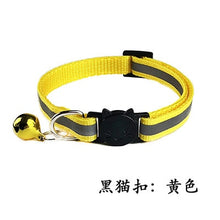 Load image into Gallery viewer, Reflective Breakaway Cat Collar Adjustable Small Pets Puppy Dog Kitten Cat Nylon Collar with Bell 12 Color Neck 19-32cm 1.0cm