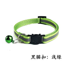 Load image into Gallery viewer, Reflective Breakaway Cat Collar Adjustable Small Pets Puppy Dog Kitten Cat Nylon Collar with Bell 12 Color Neck 19-32cm 1.0cm