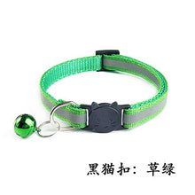 Load image into Gallery viewer, Reflective Breakaway Cat Collar Adjustable Small Pets Puppy Dog Kitten Cat Nylon Collar with Bell 12 Color Neck 19-32cm 1.0cm