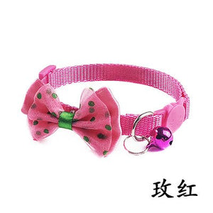 Pet Cat Grooming Bow Tie Collar 12 Colors Small Dog Kitty Cat Bowtie Quick Release Adjustable Nylon Safe Bell Collar 19-32cm